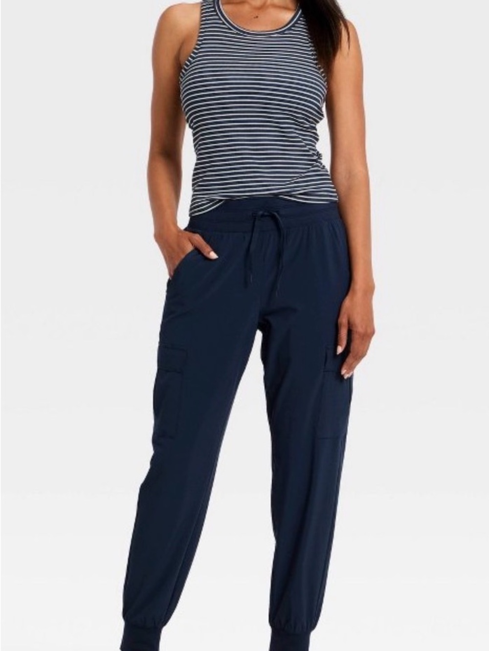 all in motion Navy Cargo Joggers with Drawstring Waist